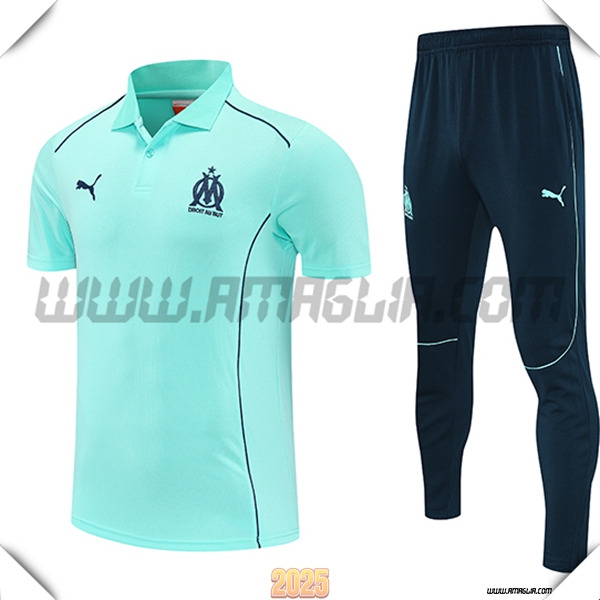 Kit Maglia Polo Marsiglia Verde 2025 2026