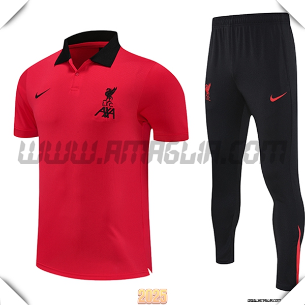 Kit Maglia Polo FC Liverpool Rosso 2025 2026