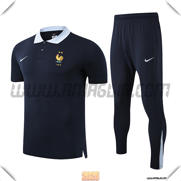 Kit Maglia Polo Francia Nero 2025 2026