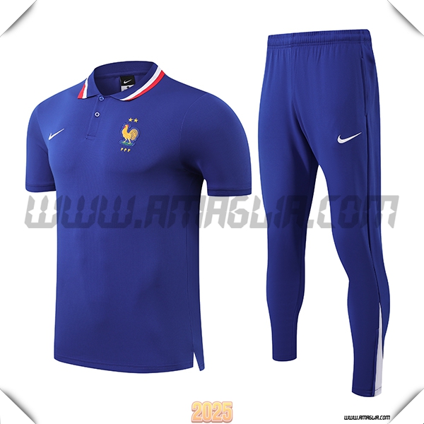 Kit Maglia Polo Francia Blu 2025 2026