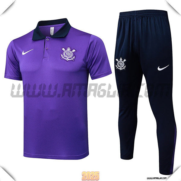 Kit Maglia Polo Corinthians viola 2025 2026