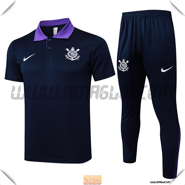 Kit Maglia Polo Corinthians Nero/viola 2025 2026