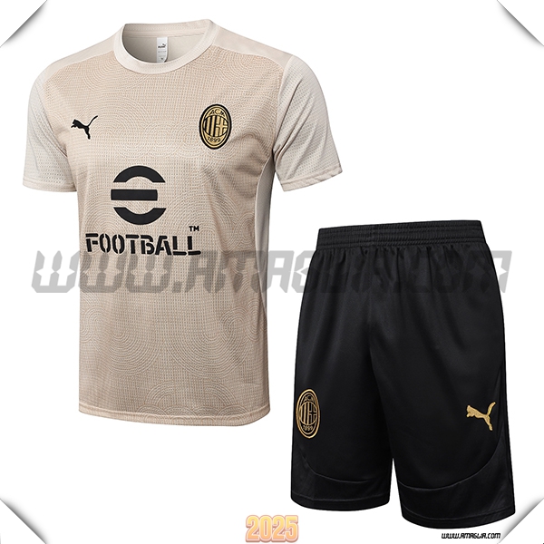 Kit Maglia Allenamento AC Milan Beige 2025 2026
