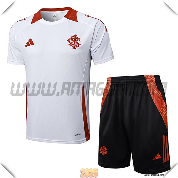 Kit Maglia Allenamento Internacional Bianco/Rosso 2025 2026