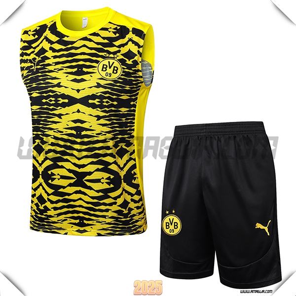 Kit Canotta Allenamento Dortmund Giallo/Nero 2025 2026