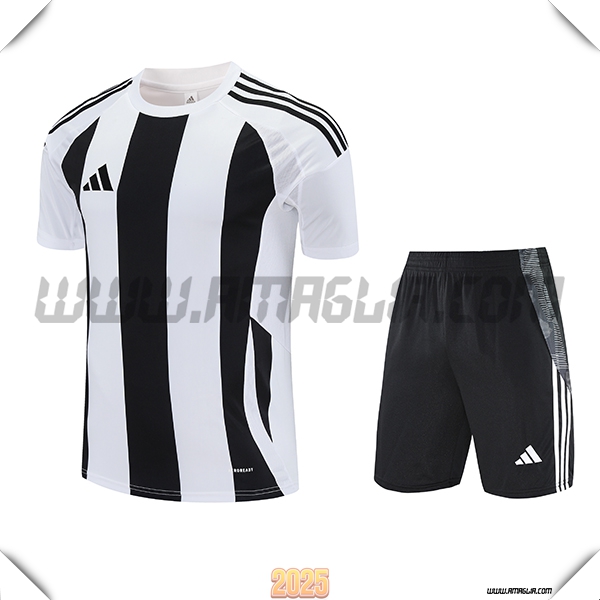 Kit Maglia Allenamento Adidas Bianco/Nero 2025 2026