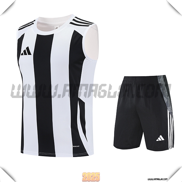 Kit Canotta Allenamento Adidas Bianco/Nero 2025 2026