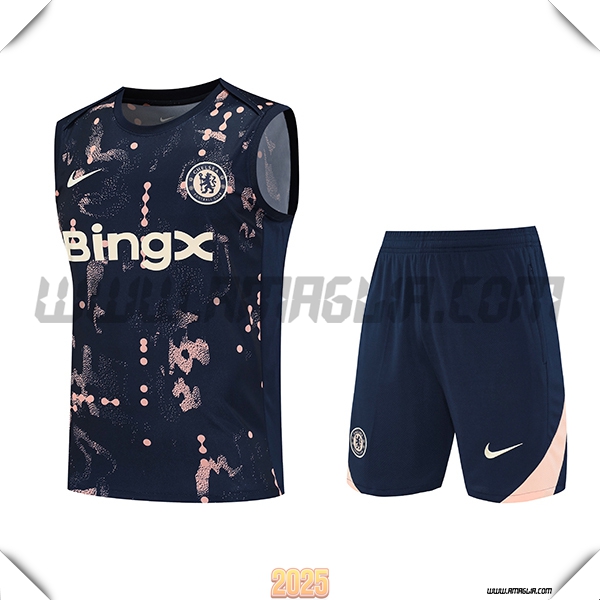 Kit Canotta Allenamento FC Chelsea Blu Scuro 2025 2026