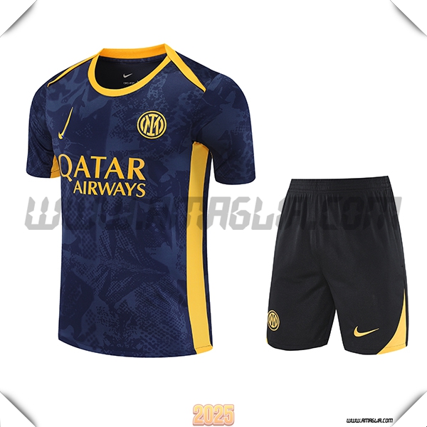 Kit Maglia Allenamento Inter Milan Blu/Jaun 2025 2026