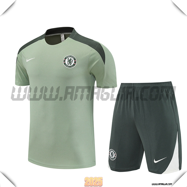 Kit Maglia Allenamento FC Chelsea Verde 2025 2026