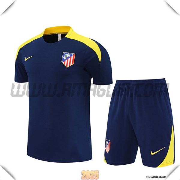 Kit Maglia Allenamento Atletico Madrid Blu/Giallo 2025 2026