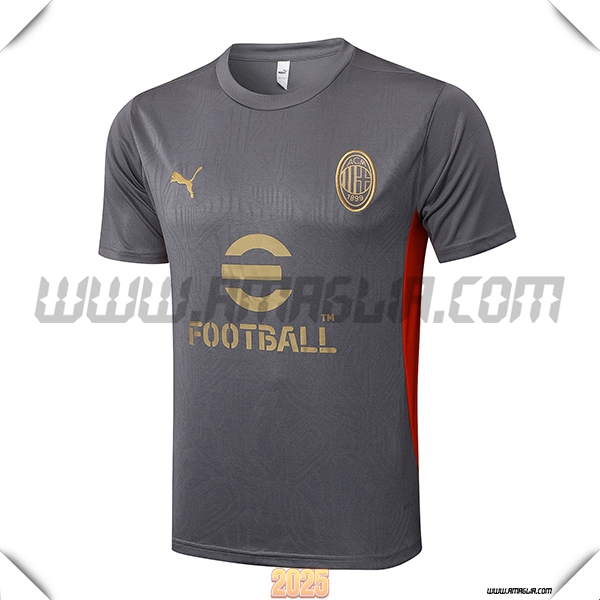 T Shirt Allenamento AC Milan Grigio/Nero 2025 2026