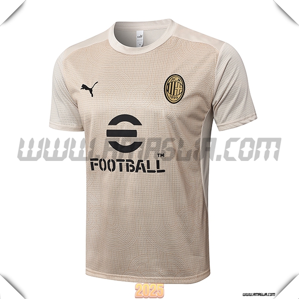 T Shirt Allenamento AC Milan Beige 2025 2026