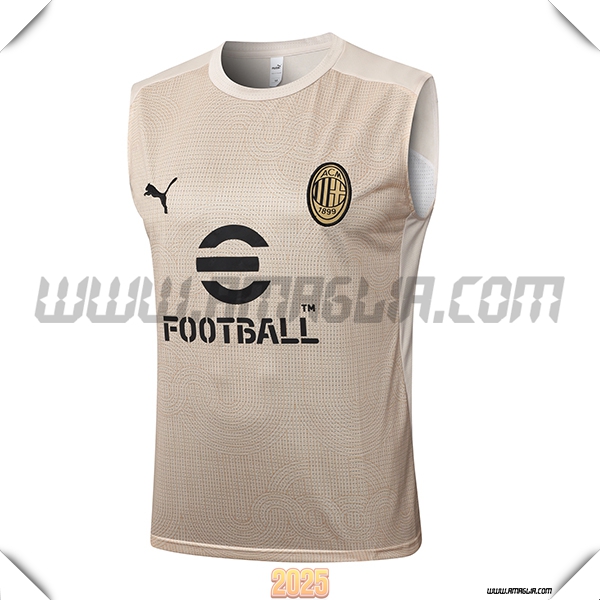 Canotta Allenamento AC Milan Beige 2025 2026