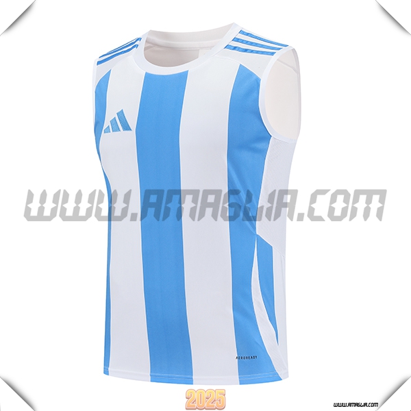 Canotta Allenamento Adidas Bianco/Blu 2025 2026