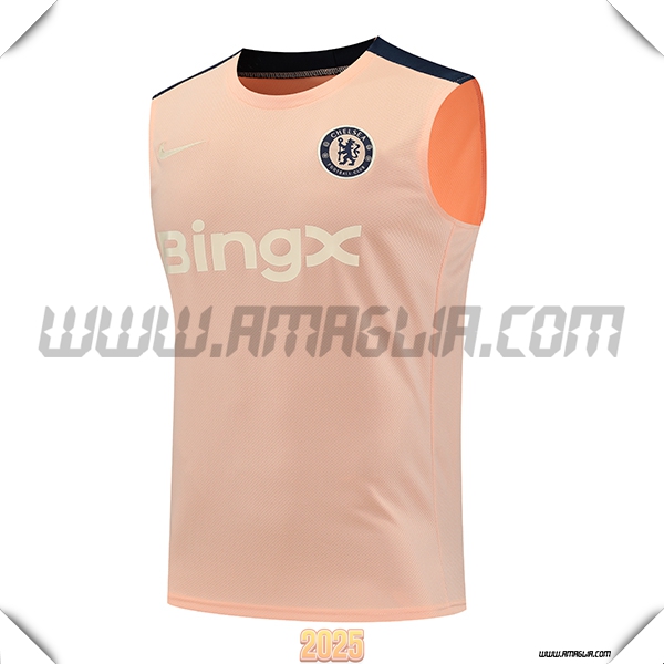 Kit Canotta Allenamento FC Chelsea Rosa 2025 2026