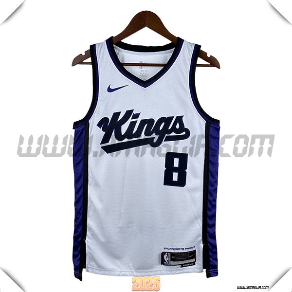 Maglia Sacramento Kings (LAVINE #8) 2025/26 Bianco/viola/Nero