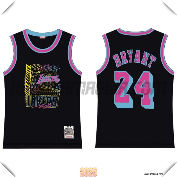 Maglia Los Angeles Lakers (BRYANT #24) 2025/26 Nero/Rosa