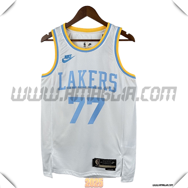 Maglia Los Angeles Lakers (DONCIC #77) 2025/26 Bianco/Blu