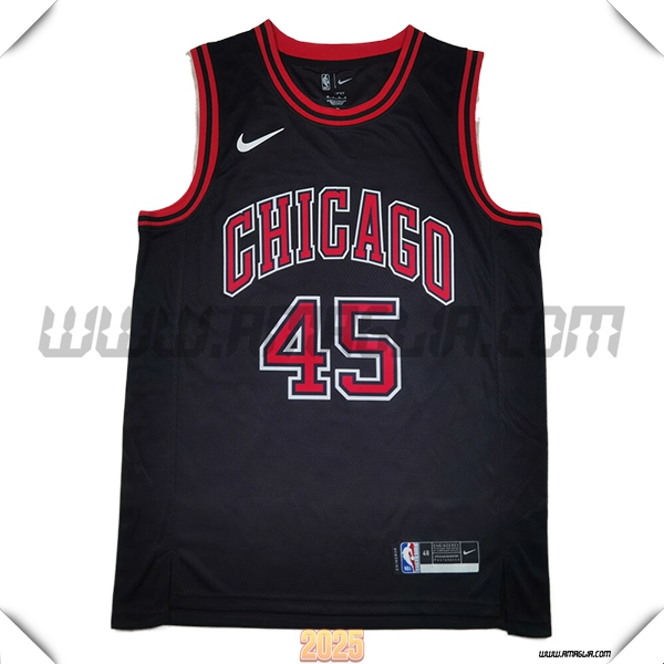 Maglia Chicago Bulls (JORDAN #45) 2025/26 Nero/Rosso
