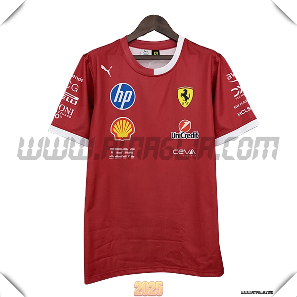 Maglietta Scuderia Ferrari F1 Team Rosso 2025