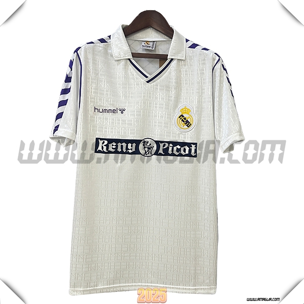 Prima Maglia Retro Real Madrid 1989/1990 Bianco
