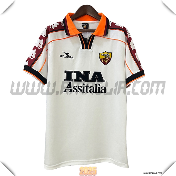 Seconda Maglia Retro AS Roma 1998/1999 Bianco/Rossa