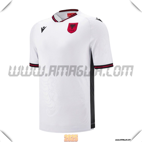 Nuovo Maglia Squadra Albania Seconda 2025 2026 Bianco