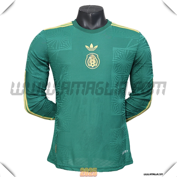 Maglia Squadra Messico Maniche lunghe Edizione Coppa d'Oro 2025 2026 Verde