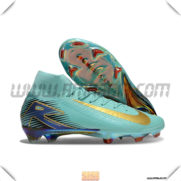 Nike Scarpe Da Calcio Air Zoom Mercurial Superfly IIX Elite FG Verde/Blu/Giallo