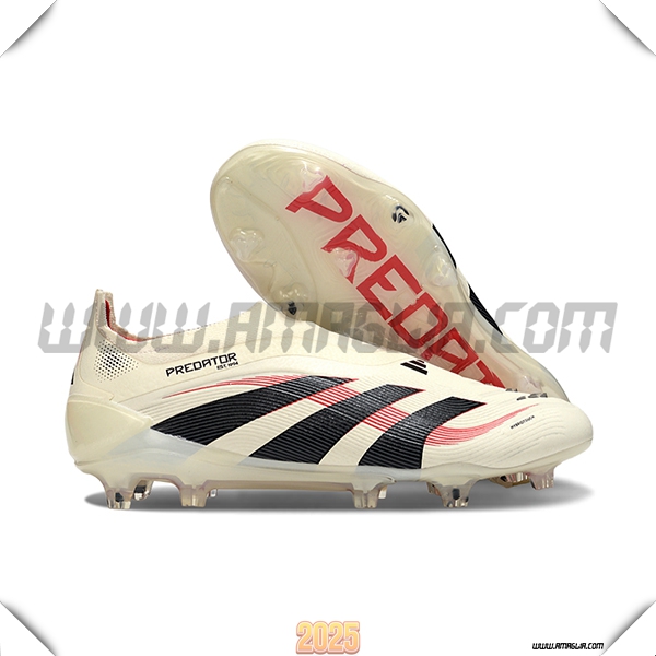 Adidas Scarpe Da Calcio 25 Predator Elite LL FG Bianco/Nero/Rosso