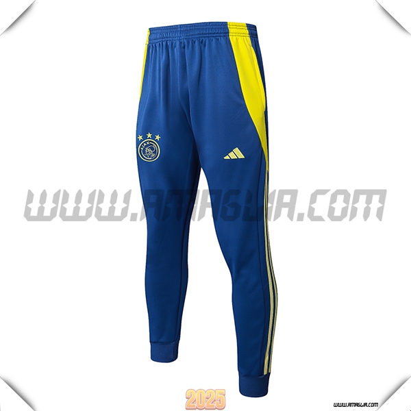 Pantaloni Allenamento Ajax Blu/Giallo 2025 2026