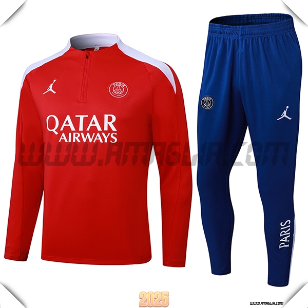Tuta Calcio PSG Rosso/Bianco 2025 2026