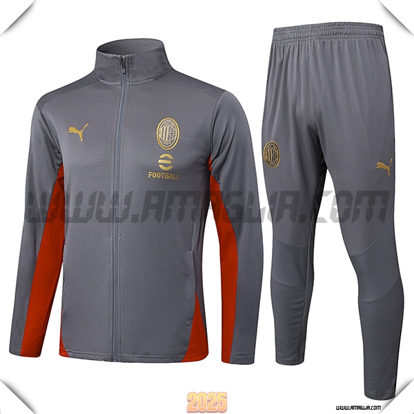 Tuta Calcio Giacca AC Milan Grigio/Rosso 2025 2026
