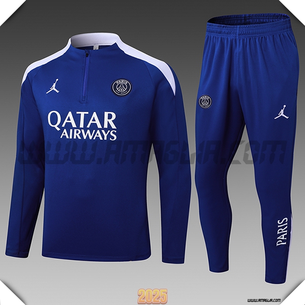 Tuta Calcio PSG Bambino Blu/Bianco 2025 2026