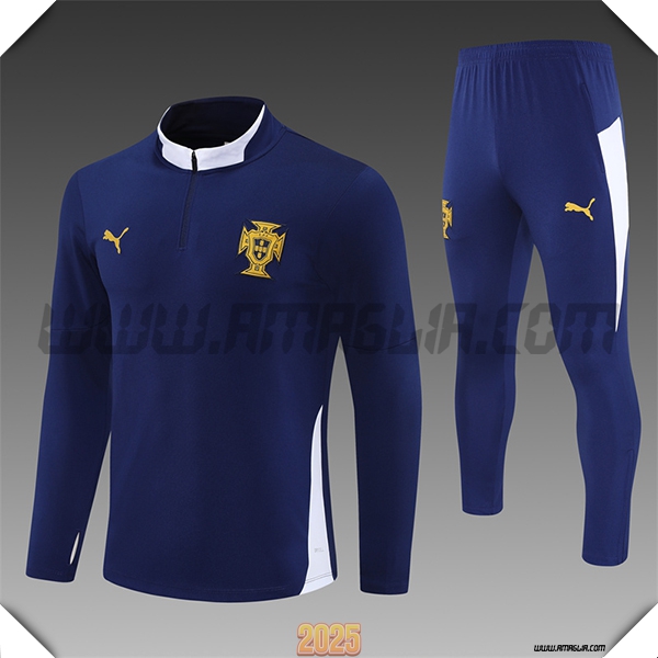 Tuta Calcio Portogallo Bambino Blu Reale 2025 2026