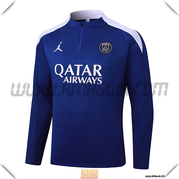 Felpa Allenamento PSG Blu/Bianco 2025 2026