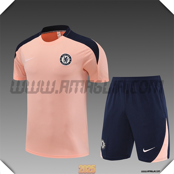 Kit Maglia Allenamento FC Chelsea Bambino Rosa 2025 2026