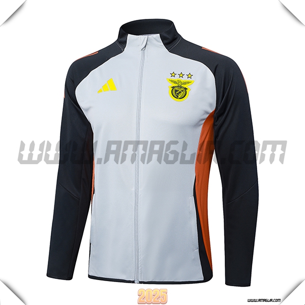 Giacca Calcio Benfica Grigio/Nero/Arancia 2025 2026