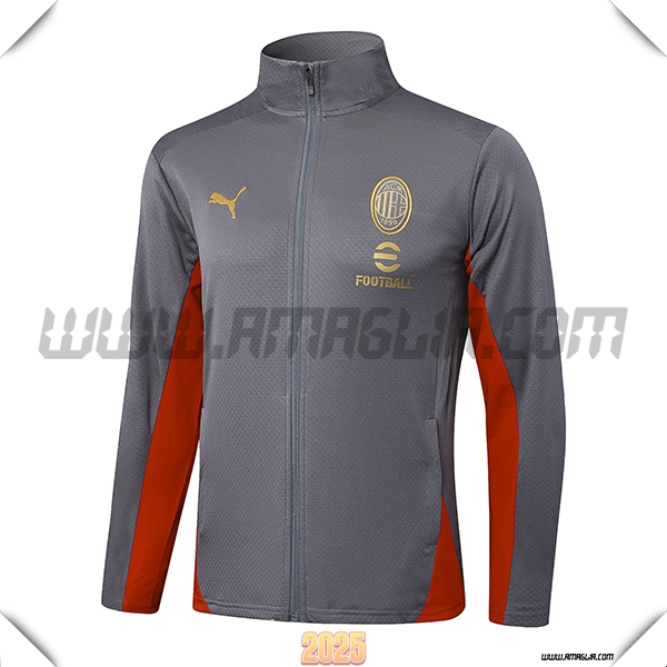 Giacca Calcio AC Milan Grigio/Rosso 2025 2026