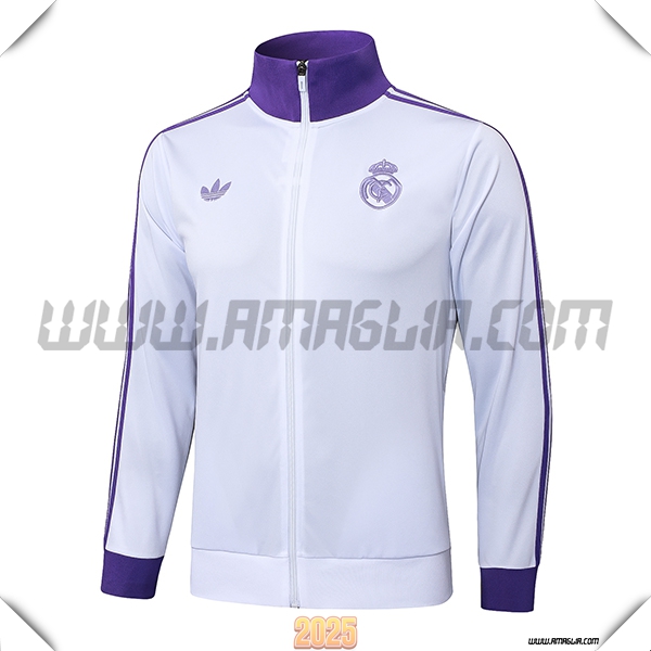 Giacca Calcio Real Madrid Bianco/viola 2025 2026