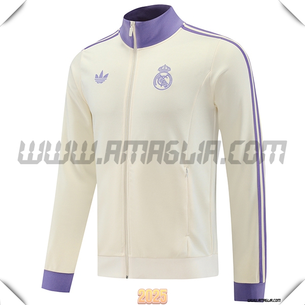 Giacca Calcio Real Madrid Beige/viola 2025 2026