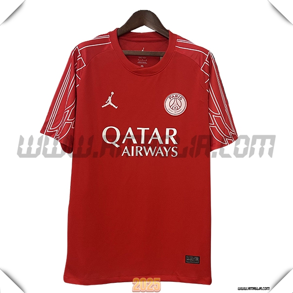 Maglia Calcio Paris PSG Edizione Speciale 2024/2025 Rossa