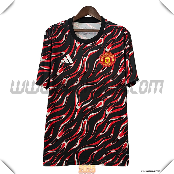 Maglia Calcio Manchester United Edizione Speciale 2025 2026 Rossa/Nero