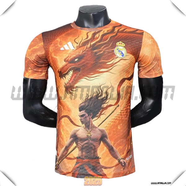 Maglia Calcio Real Madrid Edizione Speciale 2025 2026 Arancia