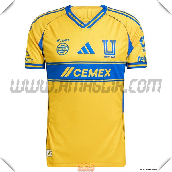 Nuovo Maglia da Tigres UANL Prima 2025 2026 GIALLO/Blu