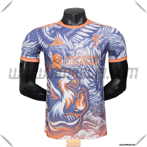 Maglia Calcio FC Liverpool Edizione Speciale 2025 2026 Arancia/Blu