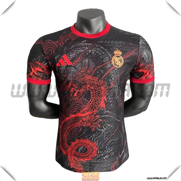 Maglia Calcio Real Madrid Edizione Speciale 2025 2026 Rossa/Nero