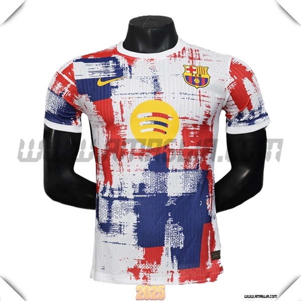 Maglia Calcio FC Barcellona Edizione Speciale 2025 2026 Bianco/Rossa