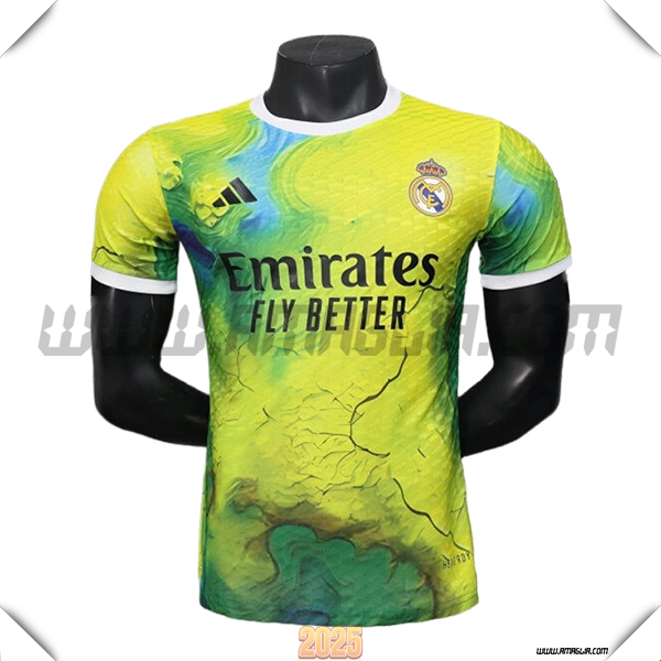 Maglia Calcio Real Madrid Edizione Speciale 2025 2026 Verde/GIALLO